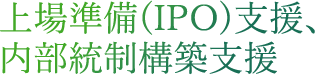上場準備(IPO)支援、内部統制構築支援 